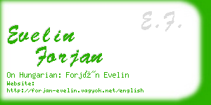 evelin forjan business card